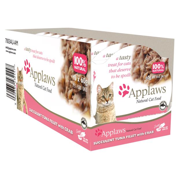 Applaws Tuna Fillet With Crab Wet Cat Food 10 X 60g Pet Food Reviews