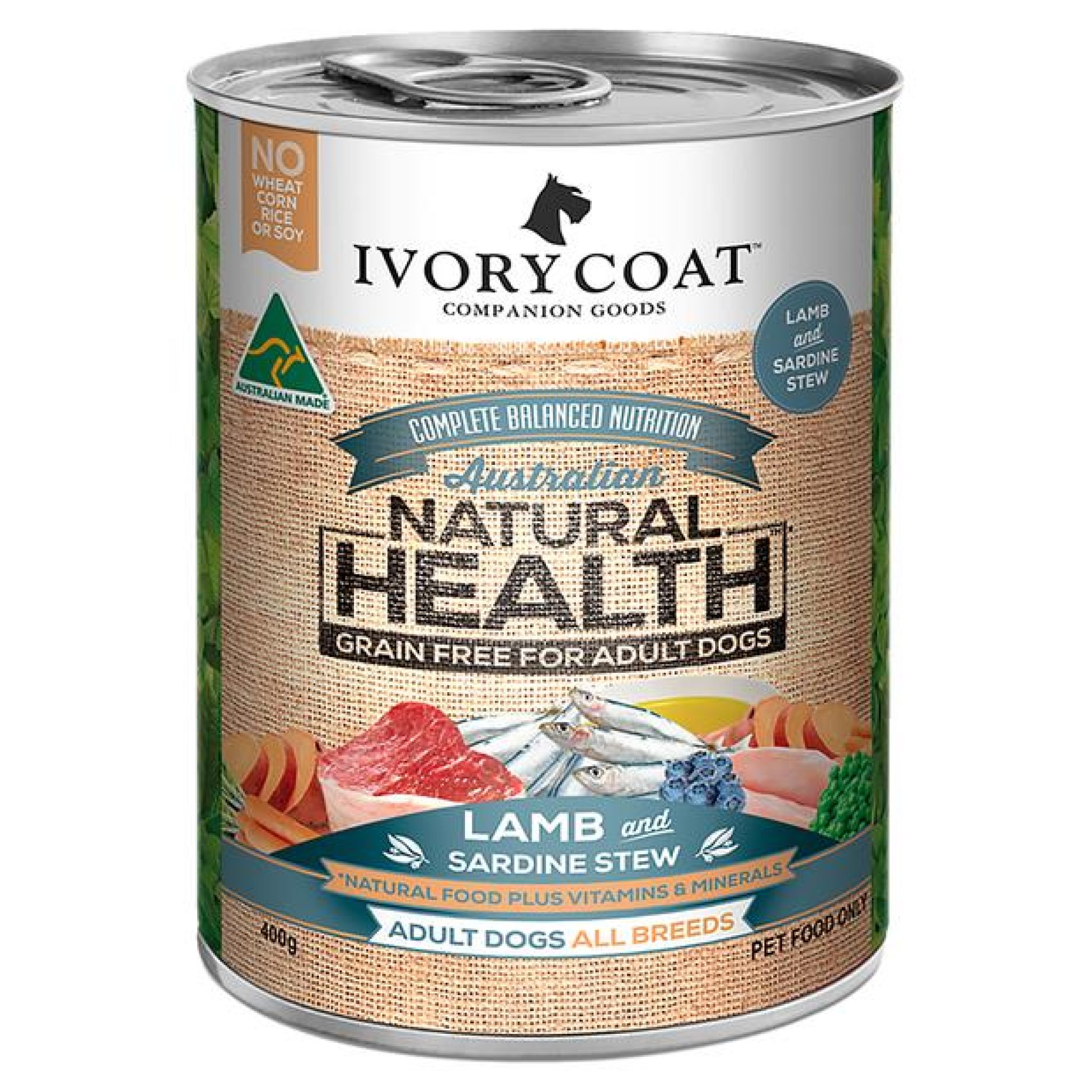 Ivory Coat Lamb And Sardine Stew Canned Dog Food 12 X 400g | Pet Food