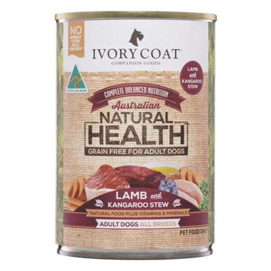 Ivory Coat Grain Free Adult Dog Canned Wet Food Lamb And Kangaroo Stew