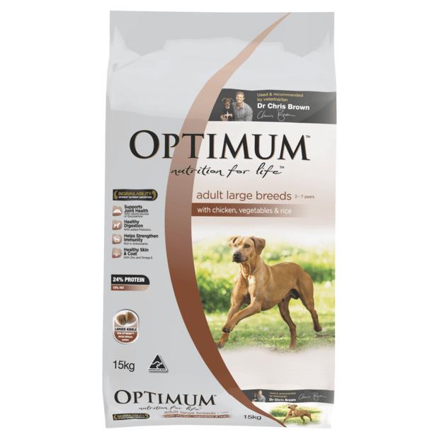 Optimum Adult Large Breed Dry Dog Food Chicken Vegetables And